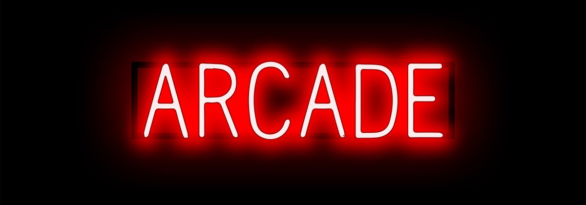 ARCADE - Lichtreclame Neon LED bord verlicht | SpellBrite | 63,14 x 16 cm | 6 Dimstanden & 8 Lichtanimaties | Reclamebord neon verlichting