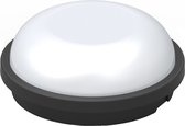 LED Plafondlamp - Badkamerlamp - Opbouw Rond - Waterdicht IP65 - Helder/Koud Wit 6400K - Mat Zwart Kunststof
