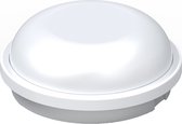 Plafonnier LED - Lampe de salle de bain - Monté en Opbouw rond - Étanche IP65 - Transparent/ Wit froid 6400K - Plastique Wit mat