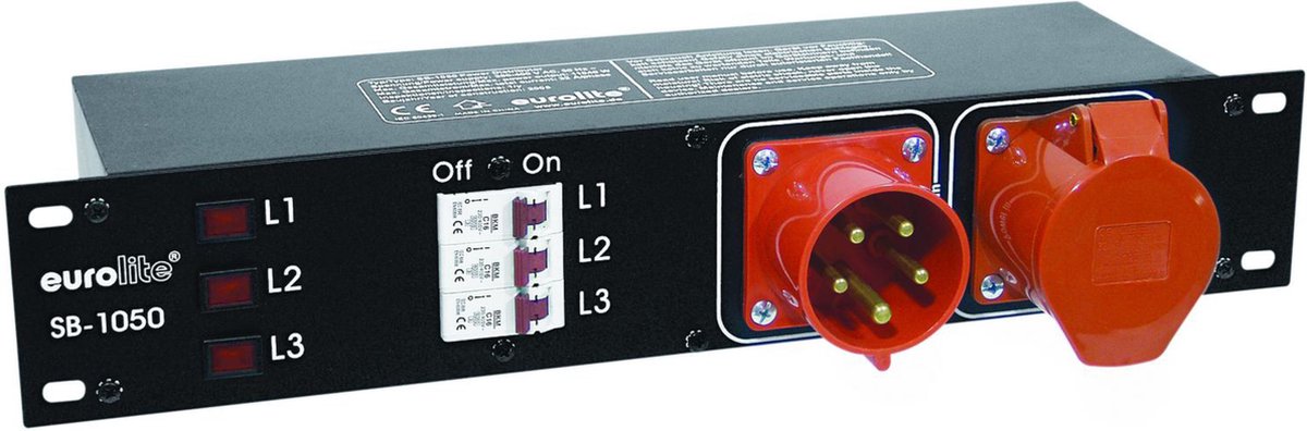 Eurolite SB-1050 CEE-stroomverdeler 32 A, 19" - Stroomverdelers