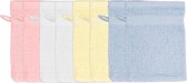 Lot de 4 gants 15*21cm : 2x blanc + 2x rose + 2x bleu clair + 2x jaune clair