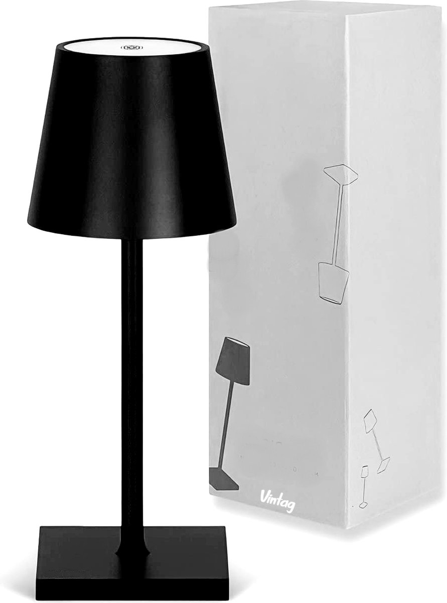 Lampe de bureau LED rechargeable noire WE