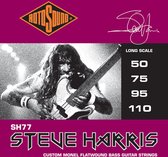 Rotosound bas snaren SH77, 50-110, Flat Steve Harris, Monel Flatwound - Snarenset voor 4-string basgitaar