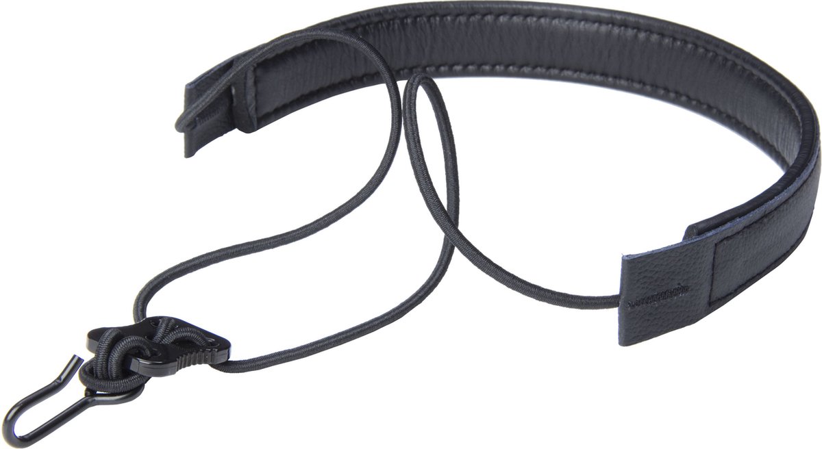 Monzani Elastic draagriemen Klarinette Rindsleder, zwart - Band voor houten blaasinstrumenten