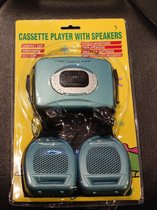 Walkman - Cassette Player met Speakers Lichtblauw