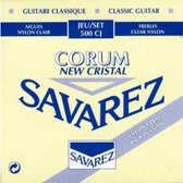 Savarez 500CJ gitaarsnaren - New Cristal-Corum - blauw Hard Tension