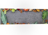 PVC Schuimplaat- Rechthoek van Fruit en Groente - 120x40 cm Foto op PVC Schuimplaat