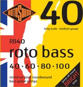Rotosound bas snaren RB40, 4er 40-100 roto bas, nikkel on Steel - Snarenset voor 4-string basgitaar