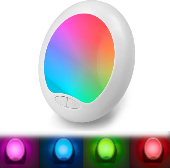 7 Kleuren Nachtlampje Stopcontact Stekkerlamp - Moodlight - Voor Kinderen  /... | bol.com