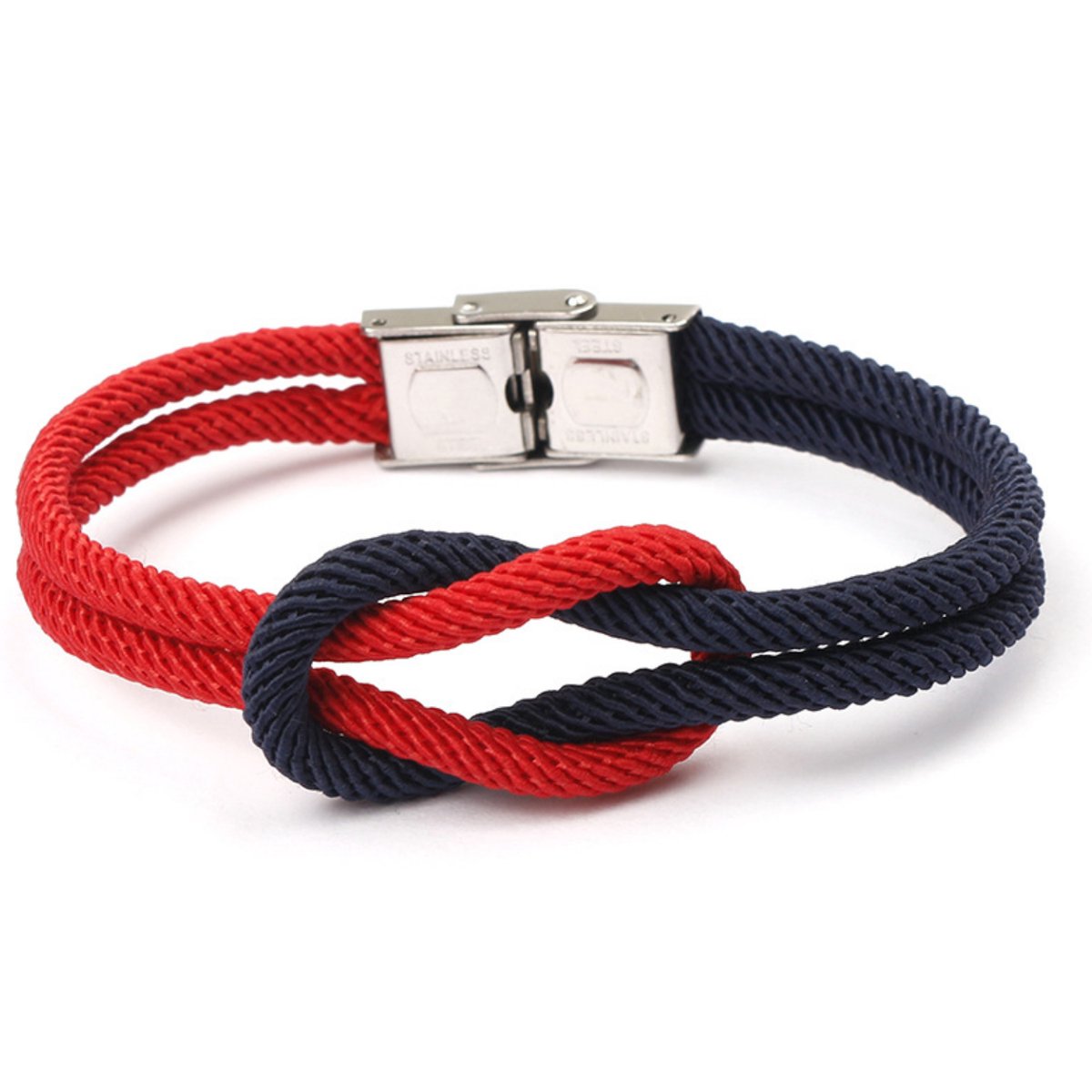 Kungu luxe lus armband voor heren en dames - Rood Blauw - Outdoor Milano line - Cadeau - Geschenk - Voor Man - Vrouw - Armbandje - Jewellery