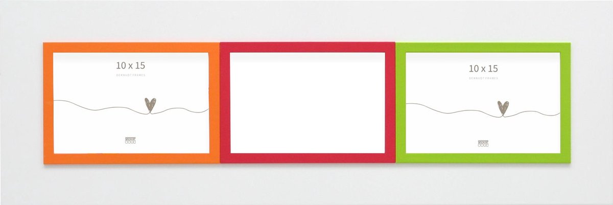 Deknudt Frames multifotolijst S67JK1 P3 - wit - rand - 3x foto 10x15
