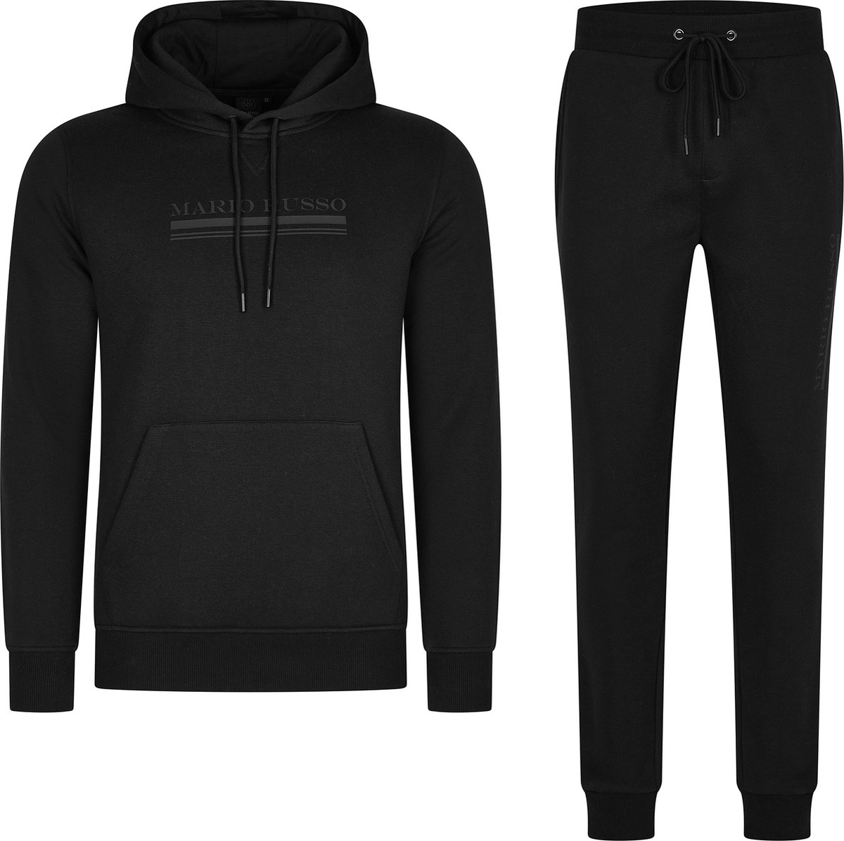 Mario Russo Trainingspak Anselm- Huispak - Joggingpak - Hoodie - Zwart - XL