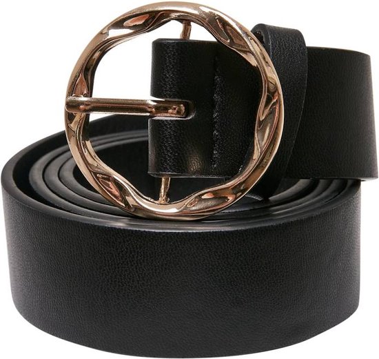 Urban Classics - Small Synthetic Leather Riem - S/M - Zwart