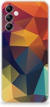 Siliconen Back Cover Geschikt voor Geschikt voor Samsung Galaxy A14 5G Doorzichtig Hoesje Polygon Color