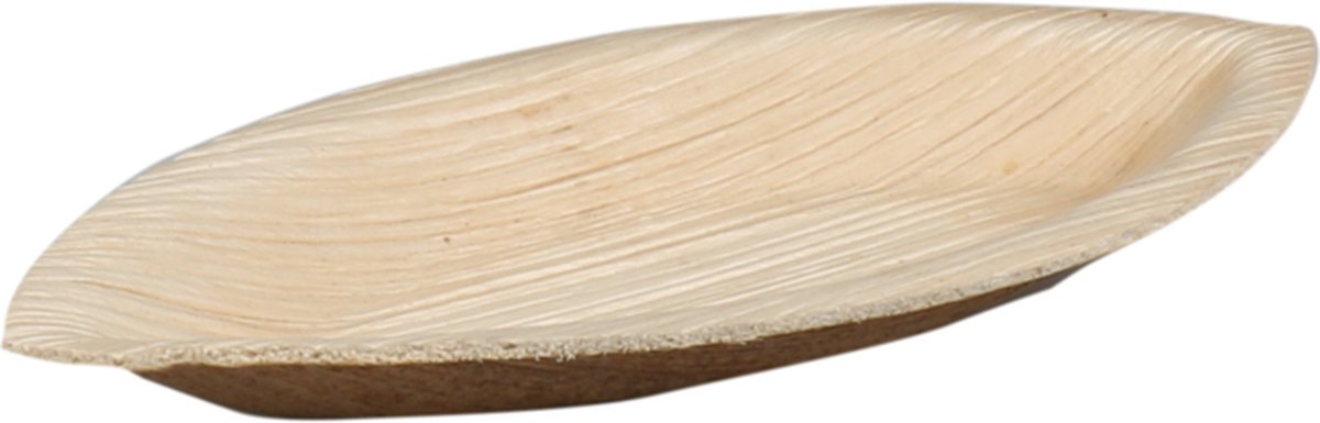 Biodore Bord - palmblad - 110x60mm - naturel - Voordeelverpakking - 13 x 25 stuks