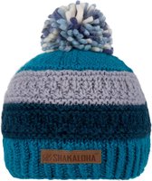 Shakaloha Bonnet en laine tricotée pour homme et femme - Bonnet en laine de mouton - Doublure demi-polaire - Bonnet Bipka Blue unisexe - Taille unique.