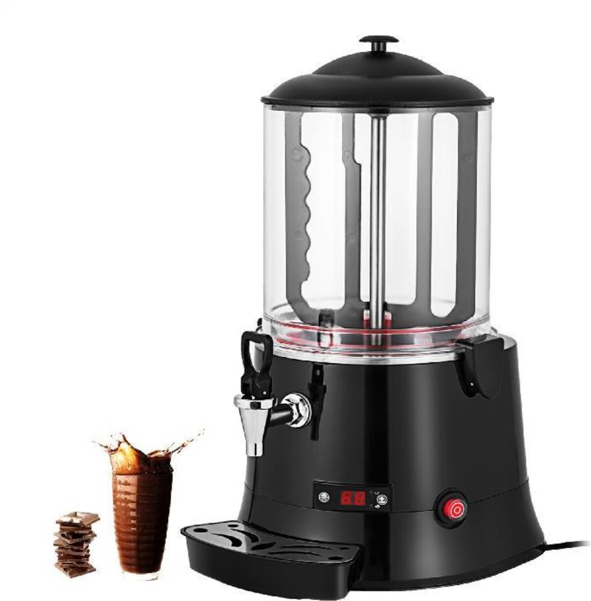 Bolture Warme Chocolademelk Dispenser - Chocolademelk Machine - Chocolademelk Apparaat - Koffie & Melk Verwarmer - 400W - 10 Liter