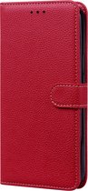 Hoesje geschikt voor Xiaomi Redmi Note 9T 5G - Bookcase - Koord - Pasjeshouder - Portemonnee - Camerabescherming - Kunstleer - Rood