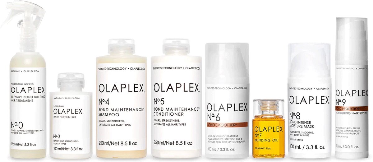 Olaplex beschadigd haar pakket No.0 + 3 + 4 + 5 + 6 + 7 + 8 + 9