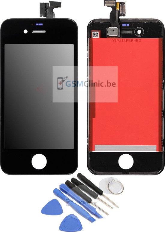 Koe homoseksueel Productie Voor Apple iPhone 4S - AAA+ LCD scherm Zwart & Screen Guard + Tools |  bol.com