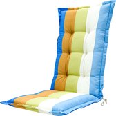 Madison - Coussin Chaise De Jardin Dossier Haut 123x50 - Multicolore - Vivero Azur