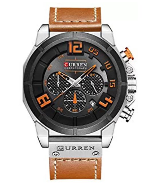 Curren - Sportief horloge - staal - met datum -chronograaf