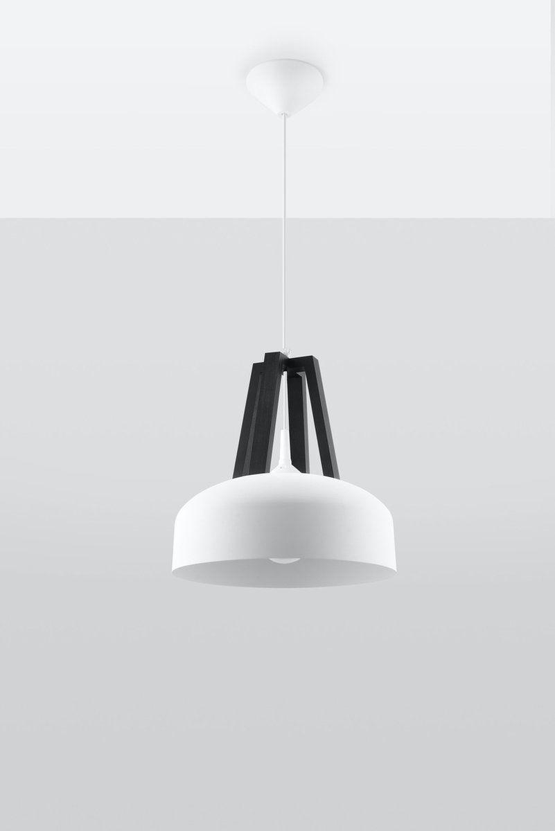 Sollux Lighting - Hanglamp CASCO wit/zwart