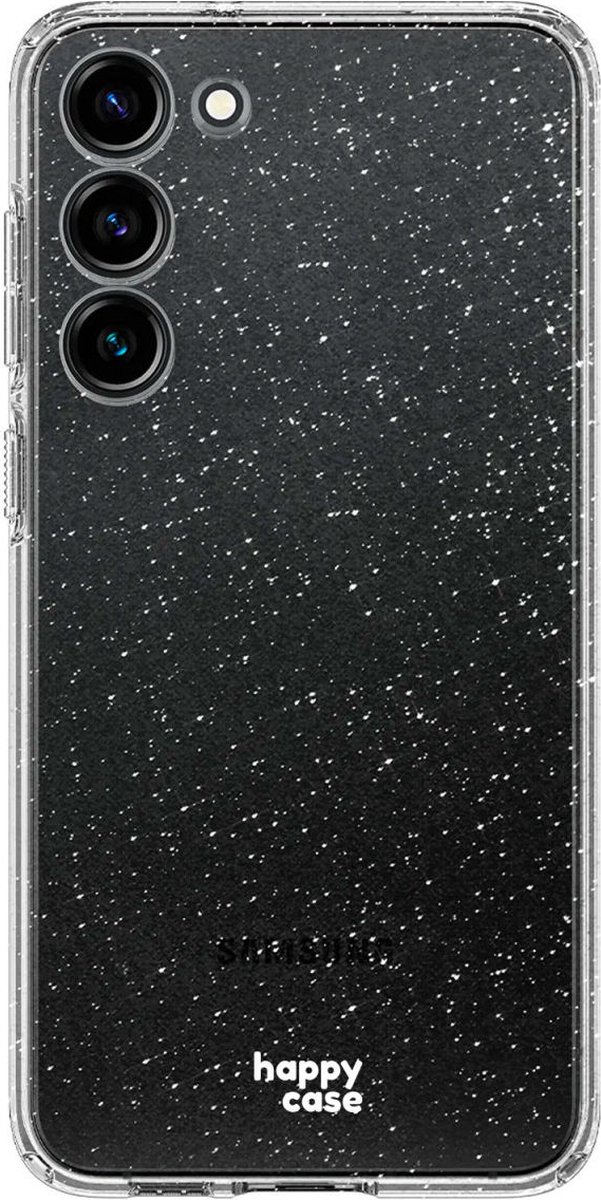 HappyCase Hoesje Flexibel TPU Glitter Print Geschikt voor Samsung Galaxy S23