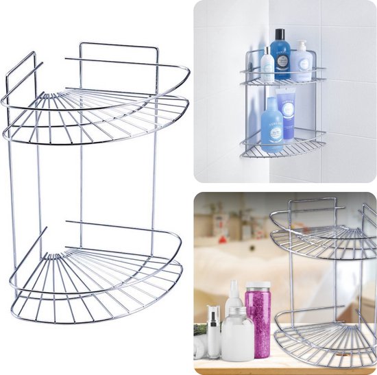 3-Tier Corner Shelf, Ideal for Kitchen or Bathroom, Modern and