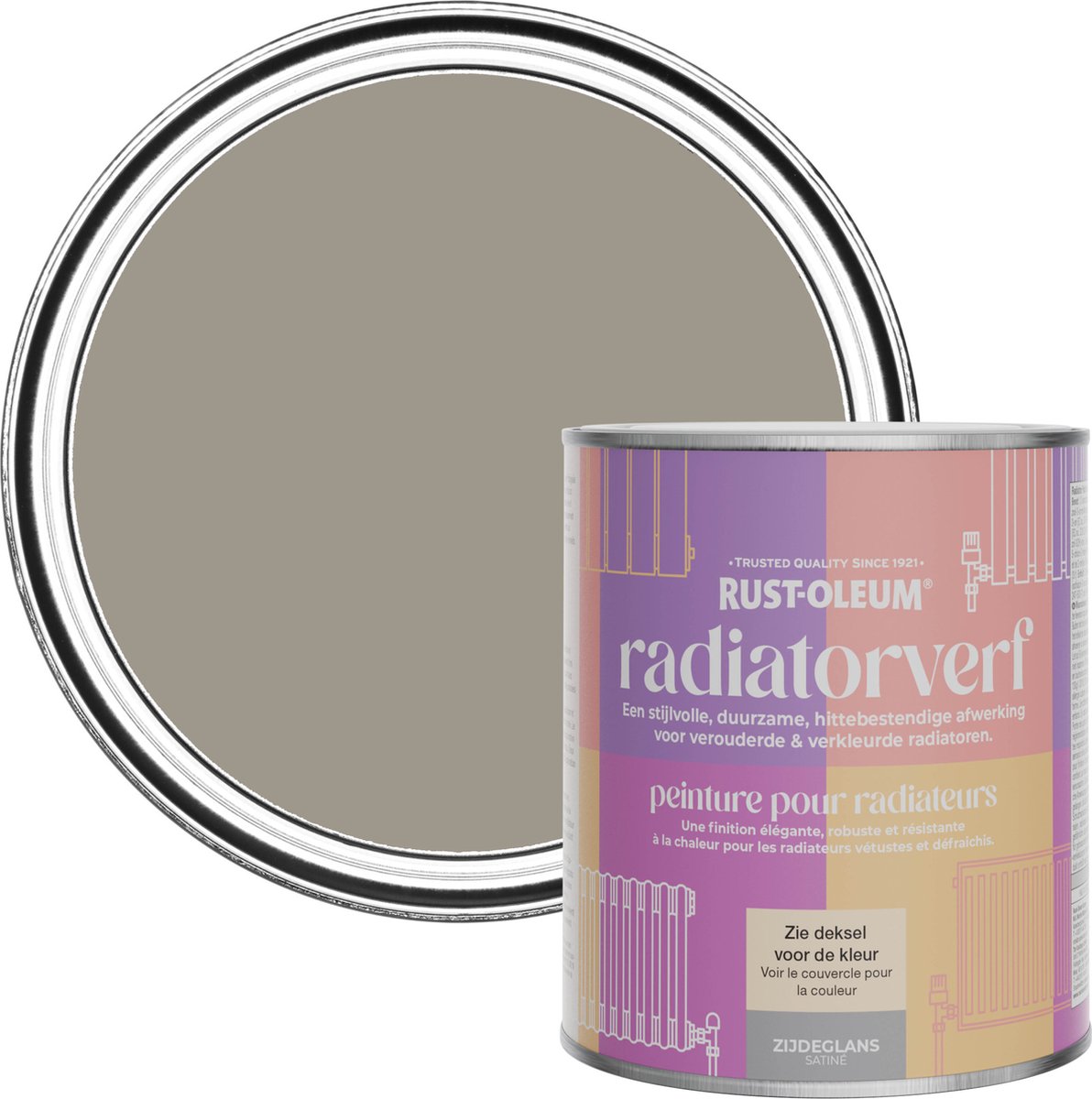 Rust-Oleum Bruin Radiatorverf Zijdeglans - Truffel 750ml