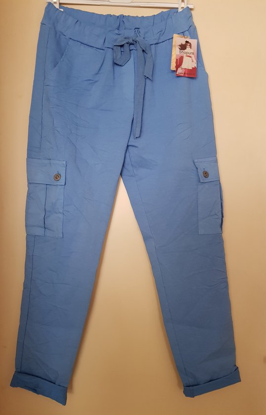 Dames cargo broek blauw One size 40/44