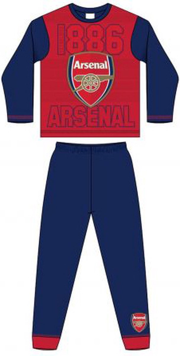 Arsenal pyjama kids logo - 10 jaar (140) - rood/blauw