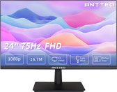 Antteq- 24 Inch Monitor-Full HD 1080P- 75Hz VA-Computer Monitor 178° Kijkhoek -16.7M Kleuren met HDMI VGA Free Flicker Blue Light Filter- Ultra Slim Bezel LED-Zwart