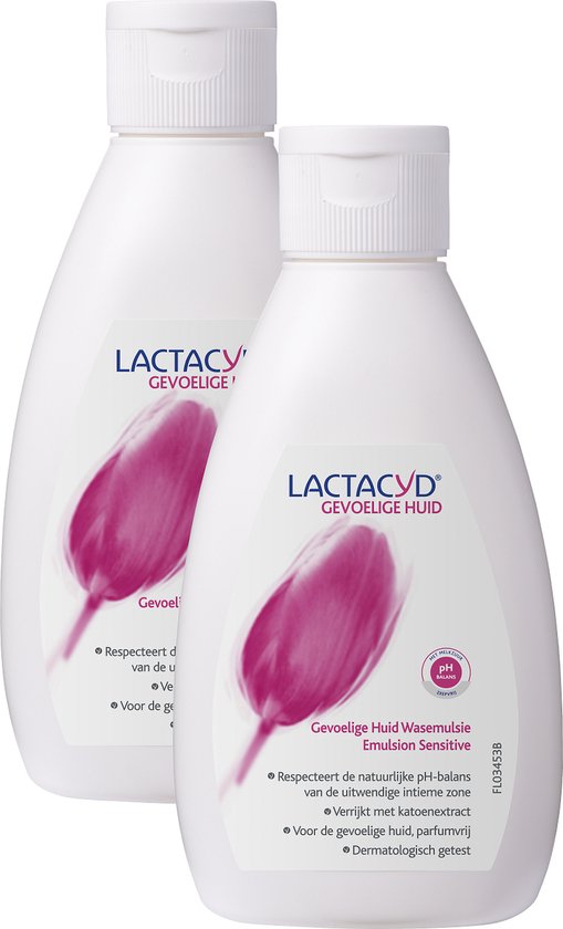 Lactacyd peau sensible - émulsion lavante - 2 x 200 ml - hygiène