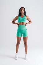 Legging et haut de sport Mives® - Yoga - Ensemble de Fitness - Scrunch Butt - Legging pour femme - Fashion de Vêtements de sport - Leggings tendance - Pantalons - Sports de gym - Legging Fitness Wear - Taille haute - VERT - Taille S - SHORT & BRA