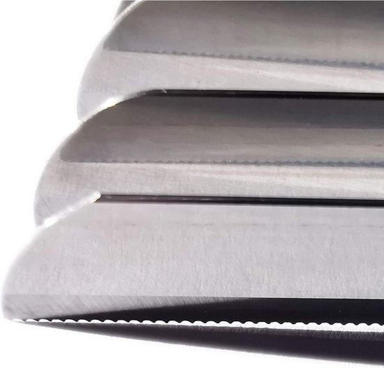 Couteau Solingen - Couteau à tomates avec dentelé - Acier inoxydable - 18,5 cm avec "Couvre-lame" - Grijs - 10 pièces