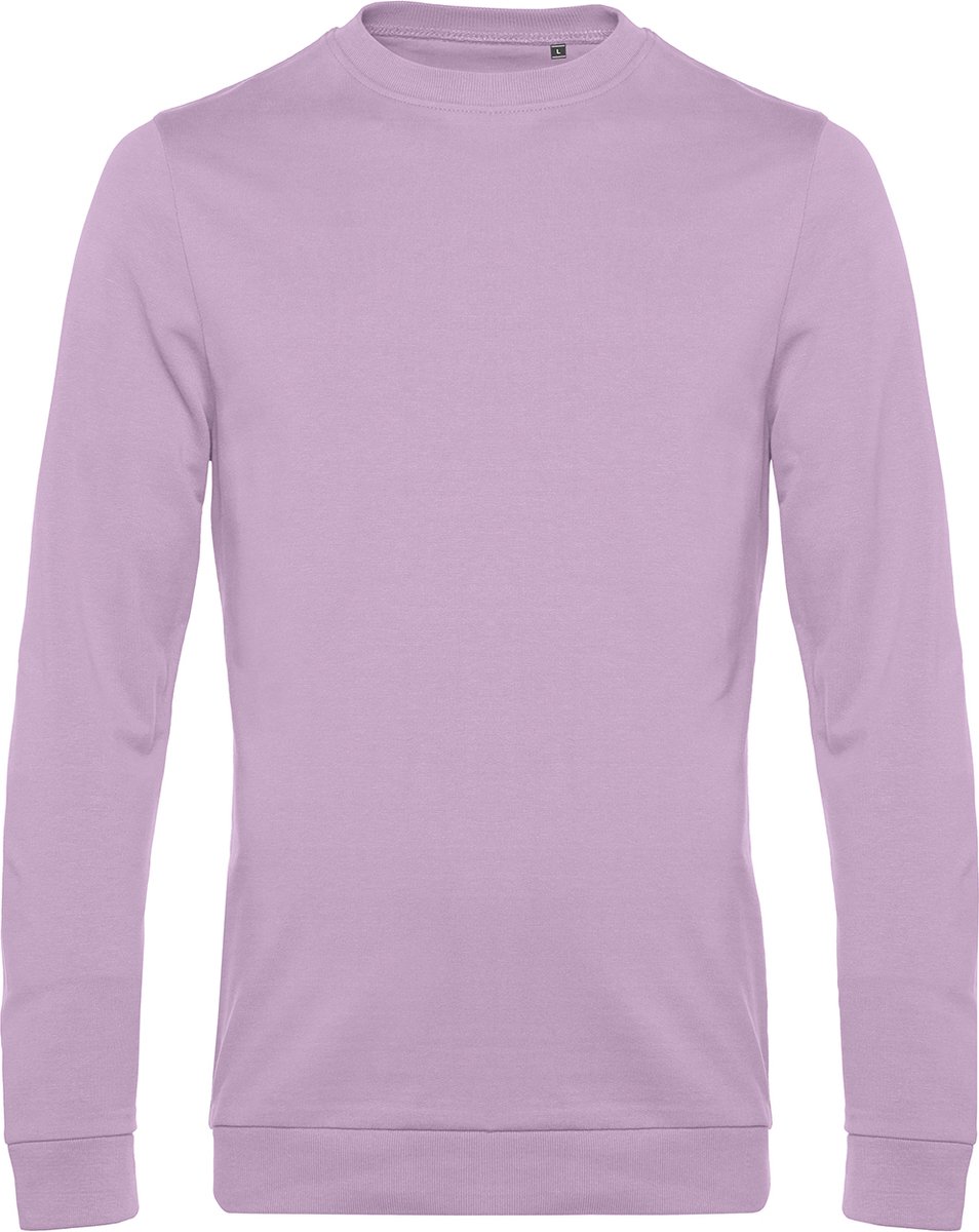 Sweater 'French Terry' B&C Collectie maat L Candy Pink/Roze