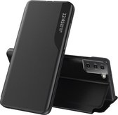 Geschikt voor Samsung Galaxy S23 5G Book Case Hoesje met Side Display Zwart
