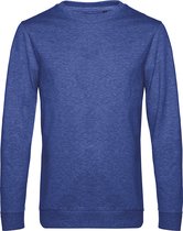 Sweater 'French Terry' B&C Collectie maat S Heather Kobaltblauw