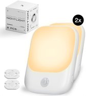 Nachtlampje Stopcontact met Bewegingssensor voor Kinderen & Volwassenen - Babykamer - Warm Wit - 2 Stuks
