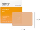 Scarban Light siliconenpleister 10 x 15 cm | vermindert littekens en littekenklachten | litteken pleister