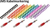 JMS Kabelmarkeringen Kabelmarkering Kabelmarker Kabelmarkers Kabelmarkeerders Cable Markers (kleurrijk c-type nummerlabel) 4-6mm 100stuks