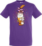 T-shirt Alaaf Bier | Carnaval | Carnavalskleding Dames Heren | Paars | maat XL