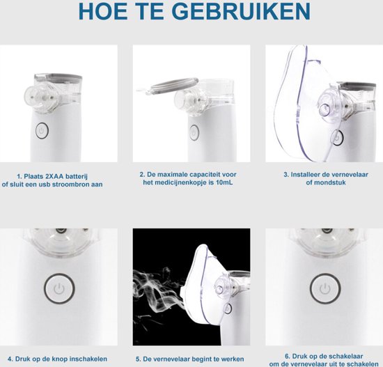Bolture Aerosoltoestel - Ultrasone Vernevelaar Inhalator ...