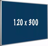 Prikbord kurk PRO - Aluminium frame - Eenvoudige montage - Punaises - Blauw - Prikborden - 120x300cm