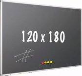 Chalkboard PRO - Magnétique - Tableau noir - Montage facile - Acier émaillé - Grijs - 120x180cm