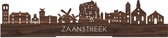 Standing Skyline Zaanstreek Notenhout - 40 cm - Woon decoratie om neer te zetten en om op te hangen - Meer steden beschikbaar - Cadeau voor hem - Cadeau voor haar - Jubileum - Verjaardag - Housewarming - Aandenken aan stad - WoodWideCities
