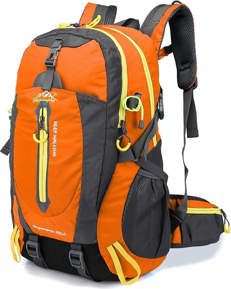 RAMBUX® - Backpack - Wandelrugzak - Oranje - Rugzak - Reistas - 40 Liter