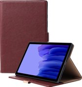 Phreeze Tablethoes - Geschikt voor Samsung A7 Hoes (2020) - Leer - Wijnrood - Met Pasjeshouder