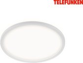 TELEFUNKEN- LED badkamer plafondlamp met achtergrondverlichting, IP44 , ultraplat, neutraal wit licht, wit, 290x35 mm (DxH)
